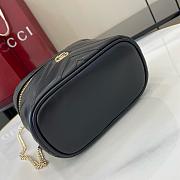 Kitlife Gucci Mini GG Marmont Vanity Bag Black 837455 15x8x8.5cm - 3