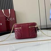 Kitlife Gucci Mini GG Marmont Vanity Bag Red 837455 15x8x8.5cm - 5