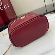 Kitlife Gucci Mini GG Marmont Vanity Bag Red 837455 15x8x8.5cm - 4