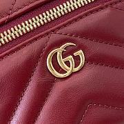 Kitlife Gucci Mini GG Marmont Vanity Bag Red 837455 15x8x8.5cm - 3