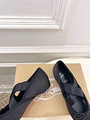 Kitlife Christian Louboutin Cassiasticina Black Leather Ballerinas  - 6