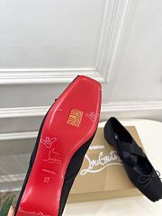 Kitlife Christian Louboutin Cassiasticina Black Leather Ballerinas  - 5