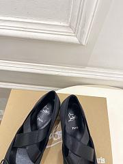 Kitlife Christian Louboutin Cassiasticina Black Leather Ballerinas  - 4