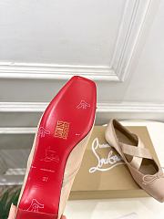 Kitlife Christian Louboutin Cassiasticina Beige Leather Ballerinas  - 6