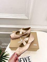 Kitlife Christian Louboutin Cassiasticina Beige Leather Ballerinas  - 4