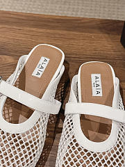 Kitlife Alaia Openwork Knit Ballet Flats Mules White - 3