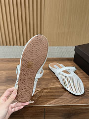Kitlife Alaia Openwork Knit Ballet Flats Mules White - 2