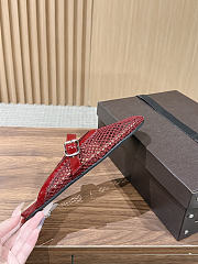 Kitlife Alaia Openwork Knit Ballet Flats Mules Red - 4