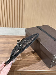 Kitlife Alaia Openwork Knit Ballet Flats Mules Black - 6
