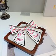 Kitlife Dior Celebrity-endorsed Bow Hair Clip White & Red - 2