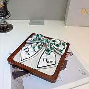Kitlife Dior Celebrity-endorsed Bow Hair Clip White & Green - 4