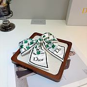 Kitlife Dior Celebrity-endorsed Bow Hair Clip White & Green - 2