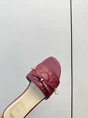 Kitlife Dior Cannage Slide Burgundy Quilted Lambskin - 3