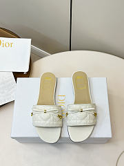 Kitlife Dior Cannage Slide White Quilted Lambskin - 1