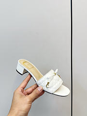 Kitlife Dior Cannage Slide White Quilted Lambskin - 4