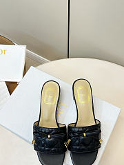 Kitlife Dior Cannage Slide Black Quilted Lambskin  - 2