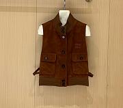 Kitlife Miu Miu Waxed Suede Leather Vest - 1