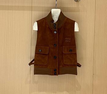 Kitlife Miu Miu Waxed Suede Leather Vest