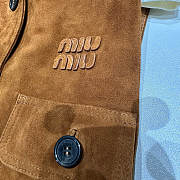 Kitlife Miu Miu Waxed Suede Leather Vest - 3