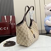 Kitlife Gucci Mercato Small Tote Bag Sand and Dark Brown GG canvas 866646 26x23x11cm  - 4