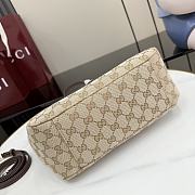 Kitlife Gucci Mercato Small Tote Bag Sand and Dark Brown GG canvas 866646 26x23x11cm  - 5