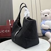 Kitlife Gucci Mercato Medium Tote Bag Black GG Canvas 866645 35x28x15cm - 6