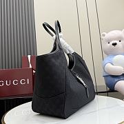 Kitlife Gucci Mercato Medium Tote Bag Black GG Canvas 866645 35x28x15cm - 5