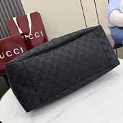 Kitlife Gucci Mercato Medium Tote Bag Black GG Canvas 866645 35x28x15cm - 4