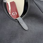 Kitlife Gucci Mercato Medium Tote Bag Black GG Canvas 866645 35x28x15cm - 3