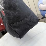Kitlife Gucci Mercato Medium Tote Bag Black GG Canvas 866645 35x28x15cm - 2