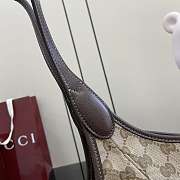Kitlife Gucci Mercato Medium Tote Bag Sand And Dark Brown GG Canvas 866645 35x28x15cm  - 6
