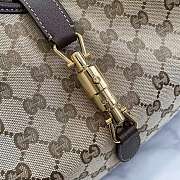 Kitlife Gucci Mercato Medium Tote Bag Sand And Dark Brown GG Canvas 866645 35x28x15cm  - 2
