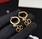 Kitlife Valentino Hook Earrings With Diamonds - 2