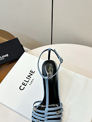 Kitlife Celine Cage-Strappy Sandals In Blue Goatskin 9mm - 6