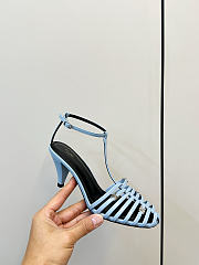 Kitlife Celine Cage-Strappy Sandals In Blue Goatskin 9mm - 5