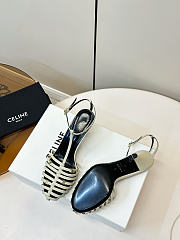 Kitlife Celine Cage-Strappy Sandals In Beige Goatskin 9mm  - 6