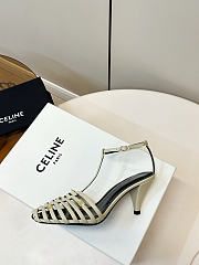 Kitlife Celine Cage-Strappy Sandals In Beige Goatskin 9mm  - 5
