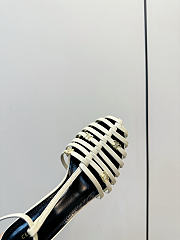 Kitlife Celine Cage-Strappy Sandals In Beige Goatskin 9mm  - 3
