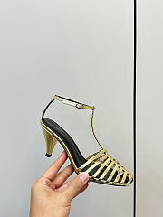 Kitlife Celine Cage-Strappy Sandals In Gold Goatskin 9mm - 6