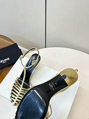 Kitlife Celine Cage-Strappy Sandals In Gold Goatskin 9mm - 2