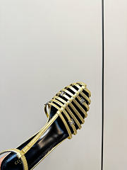 Kitlife Celine Cage-Strappy Sandals In Gold Goatskin 9mm - 3