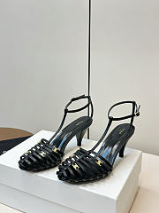 Kitlife Celine Cage-Strappy Sandals In Black Goatskin 9mm - 1