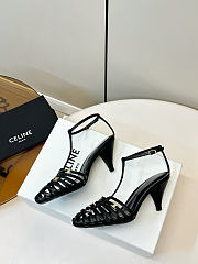 Kitlife Celine Cage-Strappy Sandals In Black Goatskin 9mm - 6
