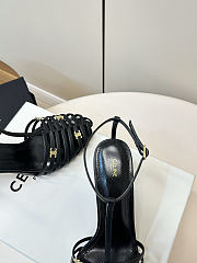 Kitlife Celine Cage-Strappy Sandals In Black Goatskin 9mm - 2