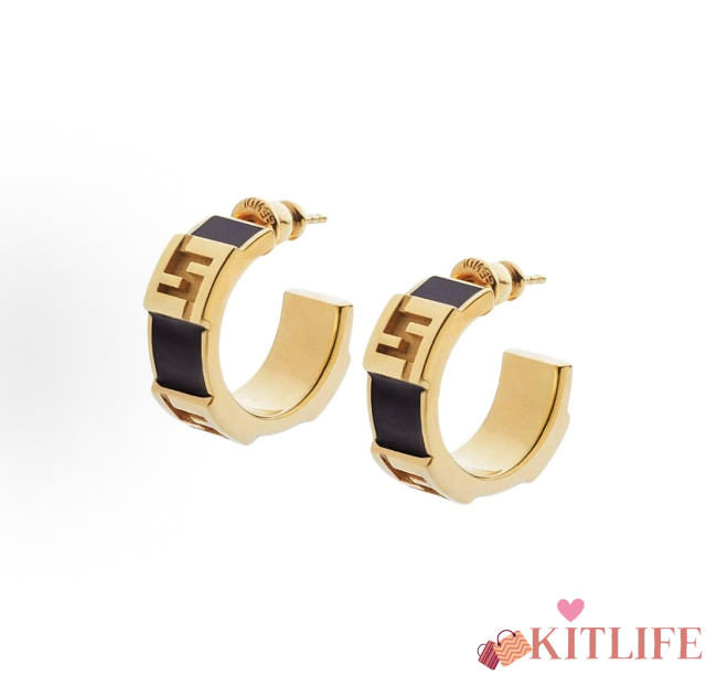Kitlife Fendi Logo Earrings - 1