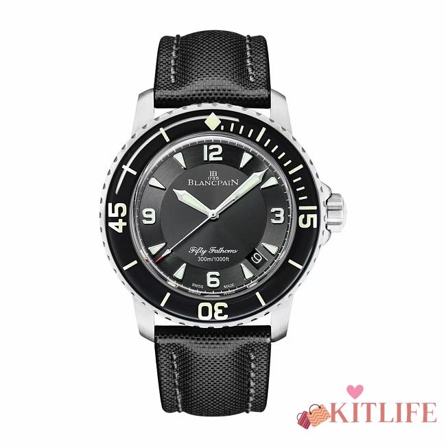 Kitlife Blancpain Fifty Fathoms Dive Watch Black 45mm - 1