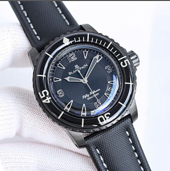 Kitlife  Blancpain Fifty Fathoms Series Diving Watch Black 45mm