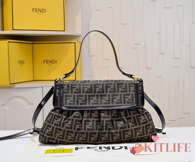 Kitlife Fendi Large Vintage FF Monogram Bag 8959 34x21x7cm - 1