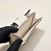 Kitlife Fendi FF Tri-fold Gold-tone Leather Wallet Black & White 33202 10x4x8cm - 3