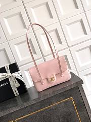 Kitlife Chanel 26P Flap Bag Pink Grained Shiny Calfskin AS6130 15x22x7cm - 1